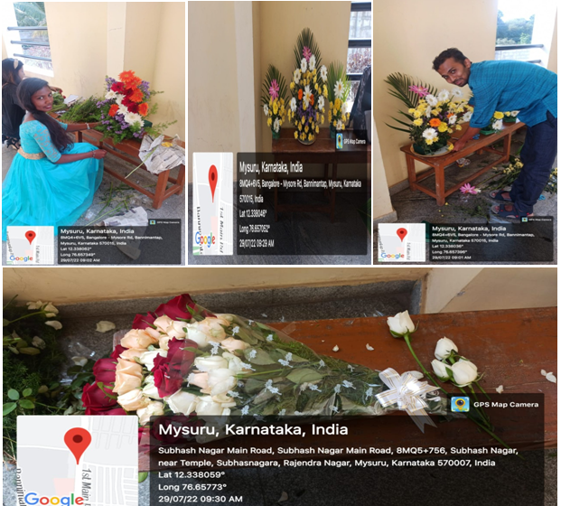 Flower Arrangement Competition St Philos College Autonomous Mysuru